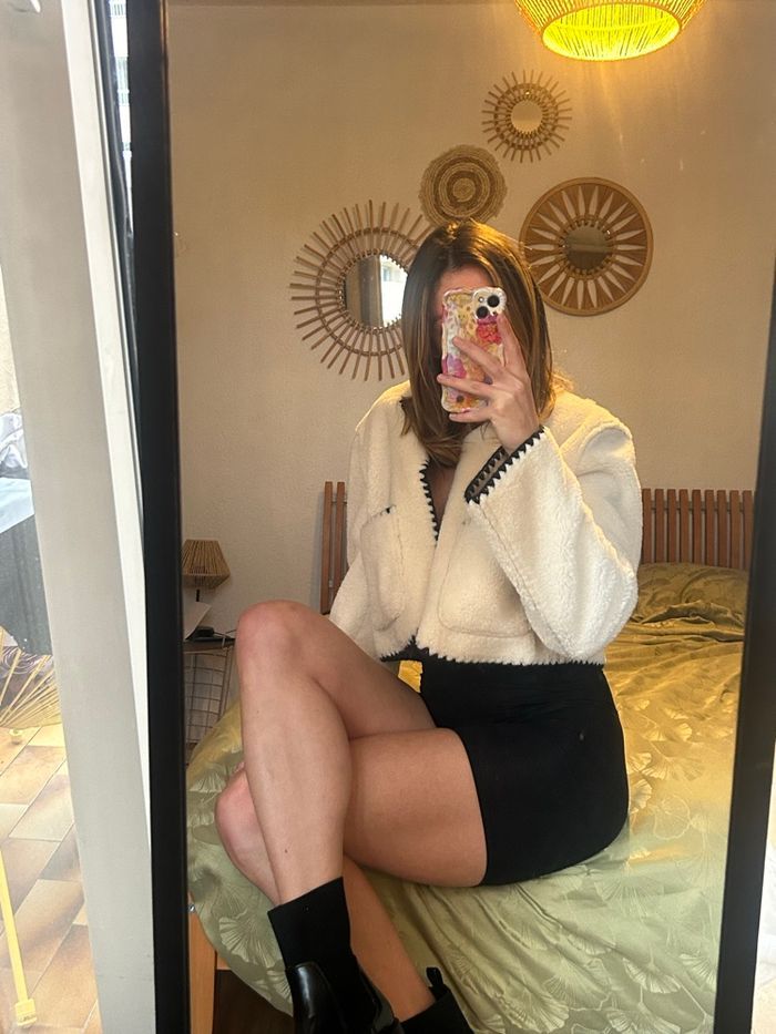 🧥 Veste courte effet mouton – ASOS DESIGN – Taille S - photo numéro 2