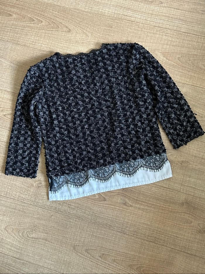 Pull noir et blanc LolaLiza taille française L TBE (taille petit) - photo numéro 8