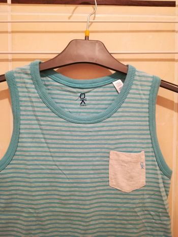 Débardeur neuf à rayures T10 ans (garçon) - V92B