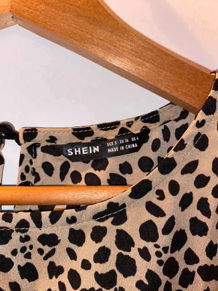 Robe à motifs beige/noir - Shein - photo numéro 8