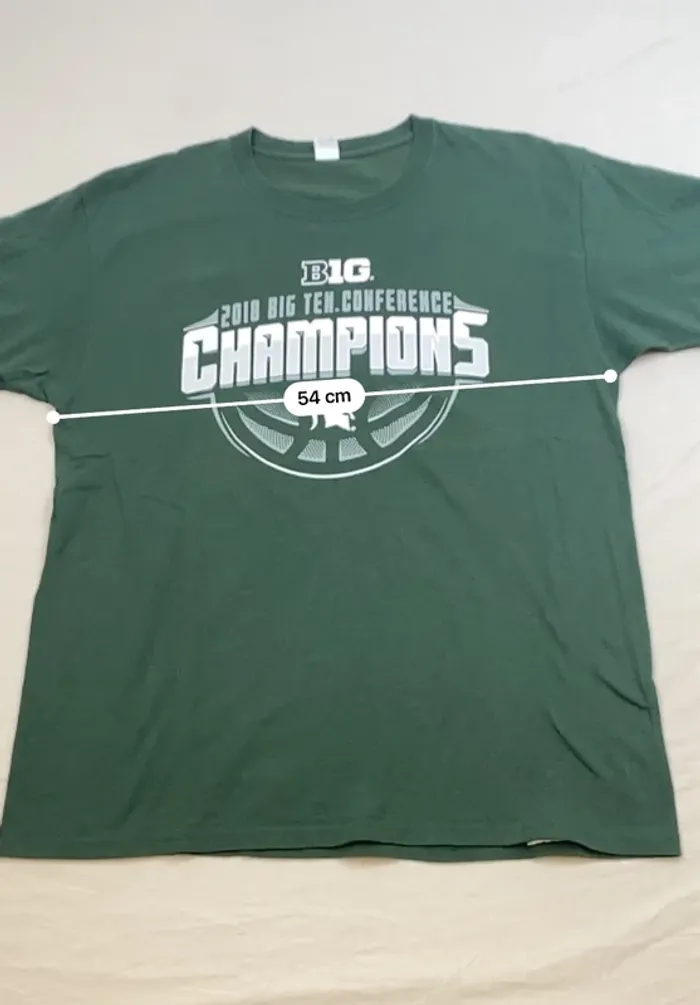 T-shirt imprimé sport USA, homme, été, vert, L, 2018 Big Ten. Conference champions - photo numéro 5