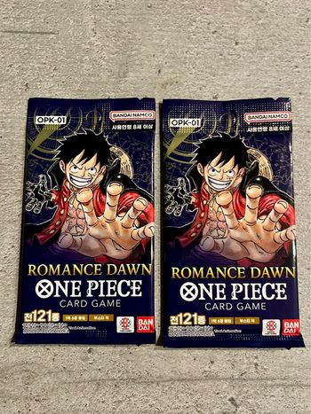 Lot 2 boosters cartes One Piece Romance Dawn