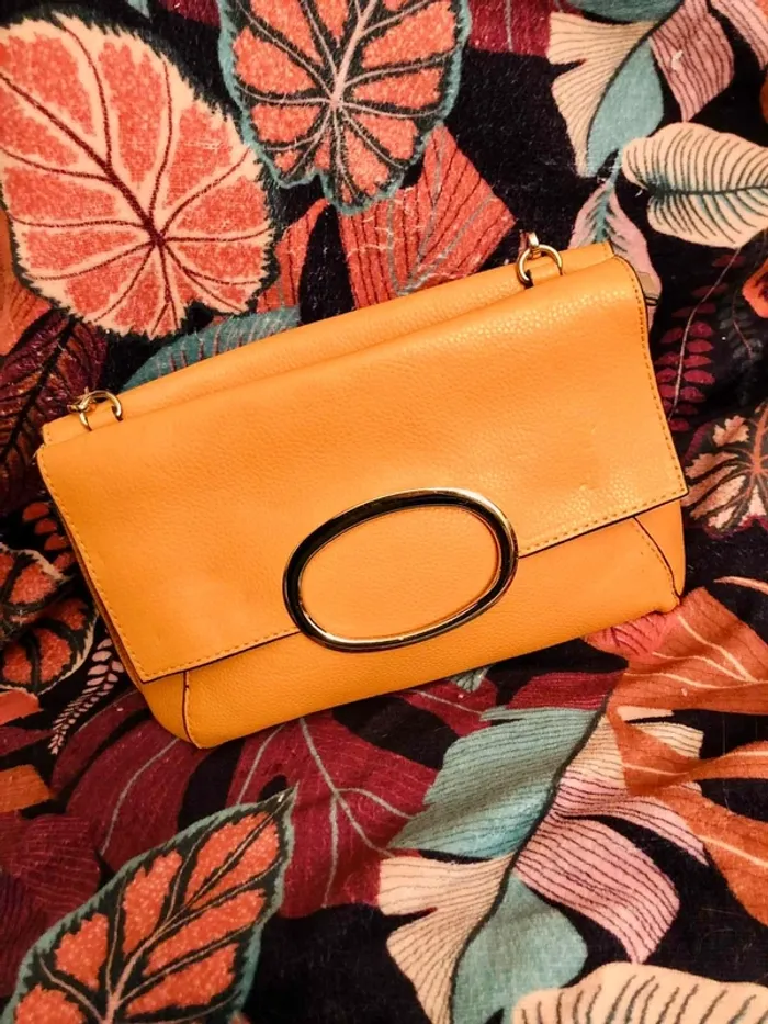 💛🍁Sac bandoulière Parfois jaune ocre doré automnal Crossbody bag golden ochre for autumn 🍁💛 - photo numéro 5