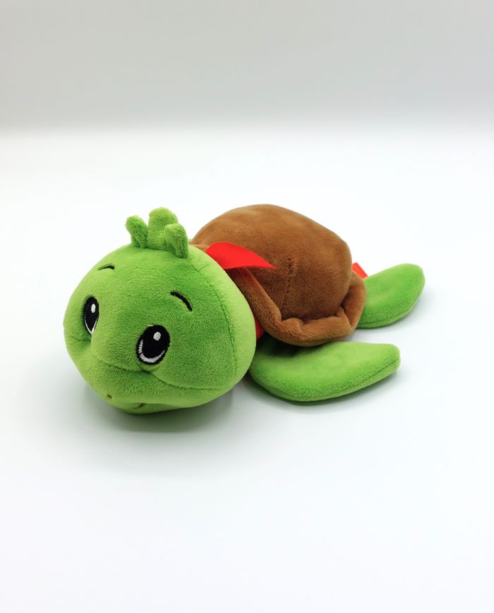 Peluche doudou tortue vert marron S TEAM-D bandana rouge 22 cm banque Sparkasse