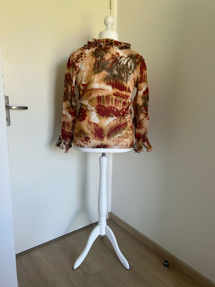 Blouse moutarde et rouge - photo numéro 4