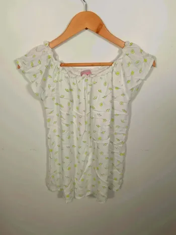C13 blouse imprimée blanche Lisa Rose 12 ans