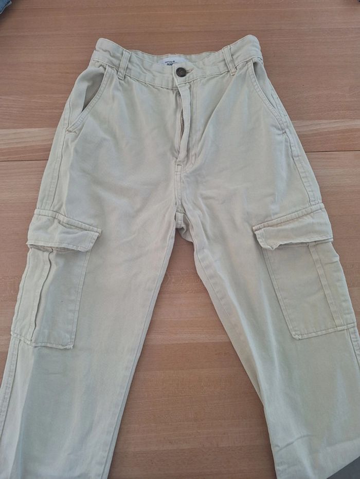Jean pantalon beige cargo Jennyfer S 36 - photo numéro 3