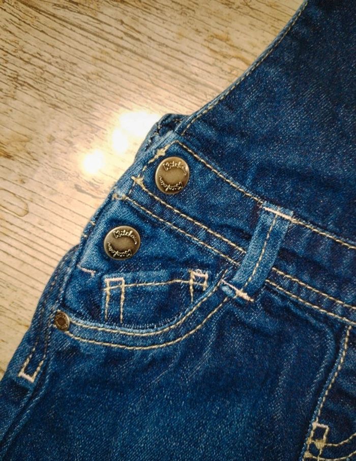 Jolie robe salopette été en jeans fille 3 mois - photo numéro 2