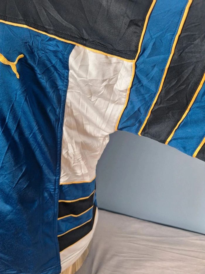 Veste Puma vintage M/L bleu noir jaune logo brodé rétro 90s - photo numéro 5