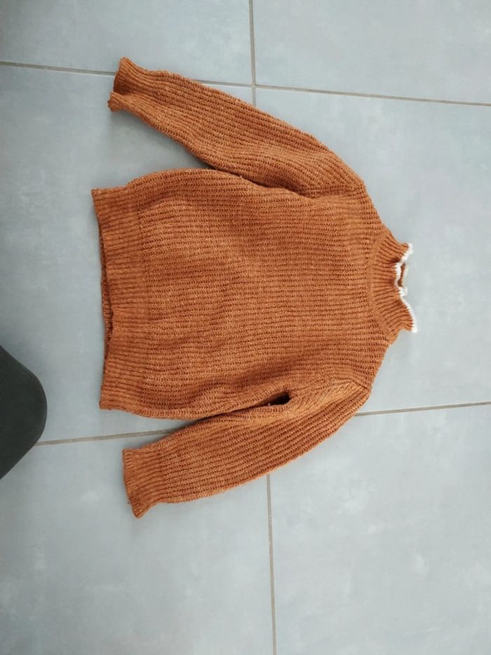 Pull jaune moutarde fille