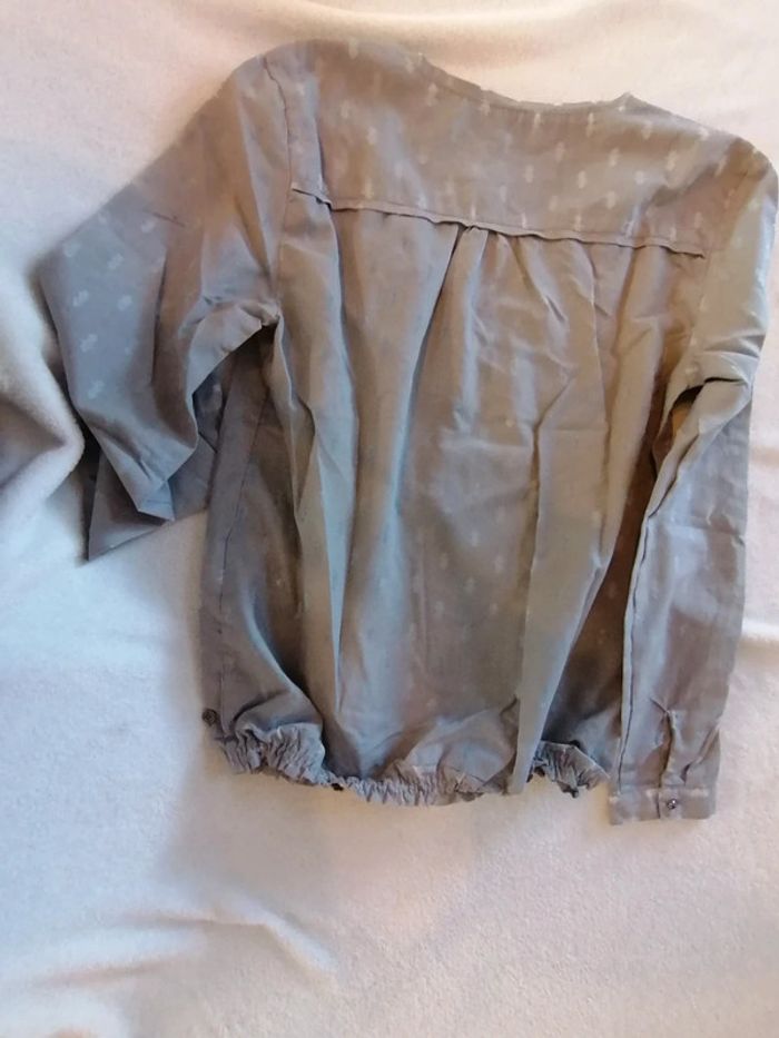 Blouse Bonobo grise avec petits motifs beige ou gris - photo numéro 2