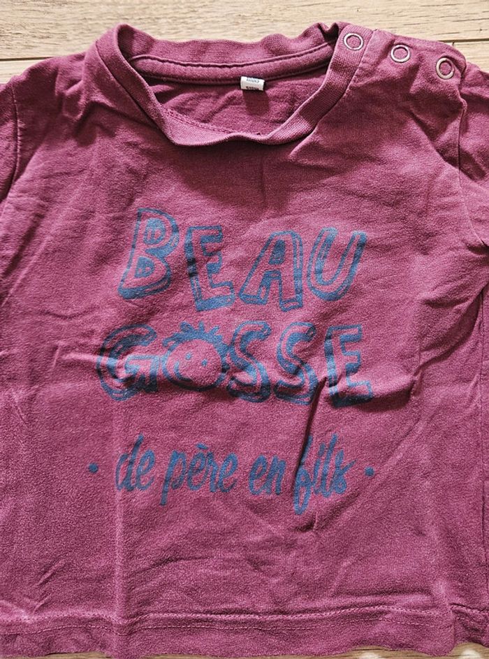 Lot de 4 tee shirt manches longues 12 mois - photo numéro 5