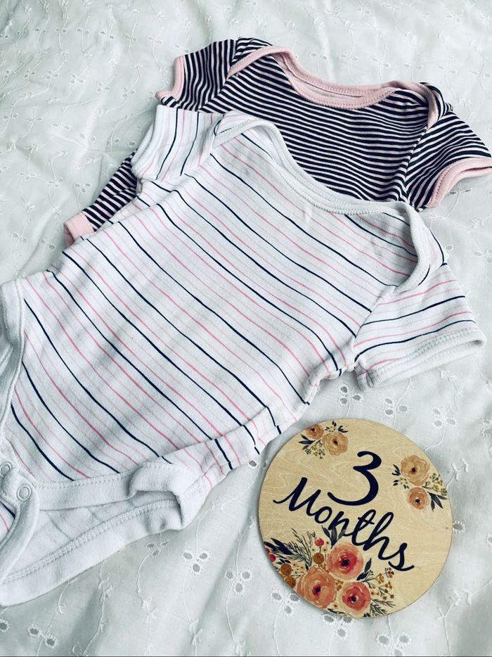 Lot 2 body rayures bébé - photo numéro 5