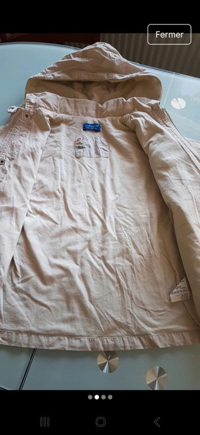 Veste mi-saison beige-La Compagnie des Petits, capuche amovible - photo numéro 2