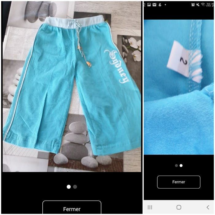 Pantacourt bleu turquoise