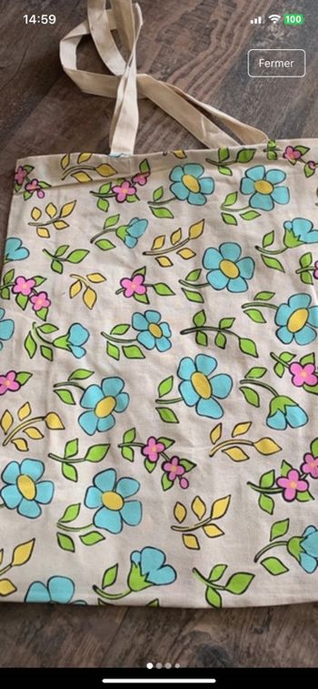 Tote bag fleuri