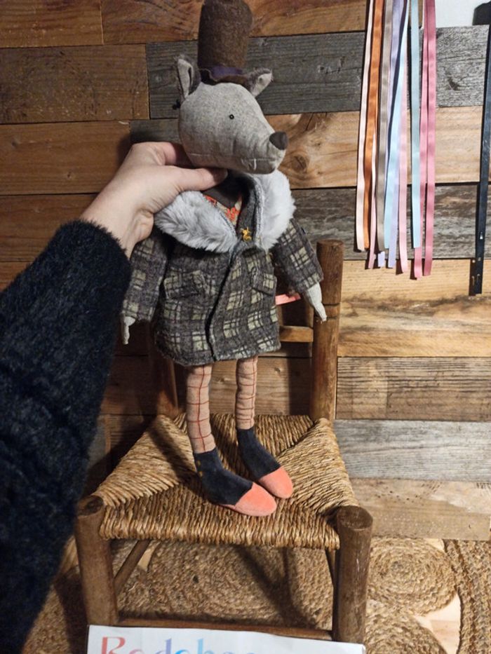 Peluche loup gentleman Moulin roty tbe - photo numéro 3