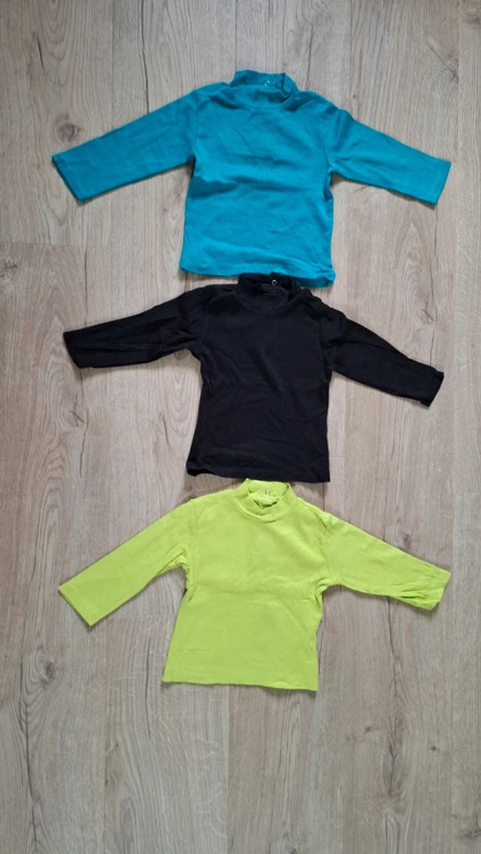 Lot 3 t-shirts ML 12mois NEUFS Kitchoun