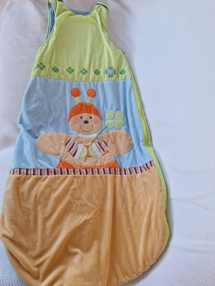 Turbulette/ gigotteuse bébé velours 12/24 Mois "mots d'enfants" très épaisse