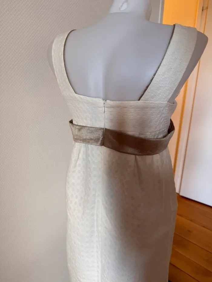 Robe blanc cassé MAJE taille 1 en très bon état - photo numéro 4