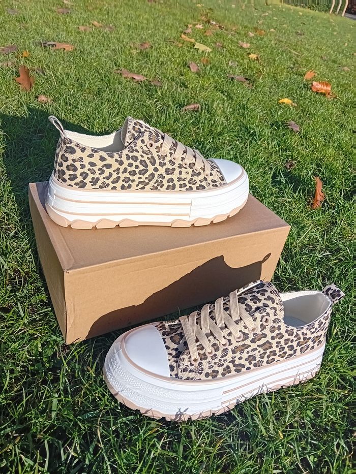 Basket femme léopard  40 - photo numéro 5