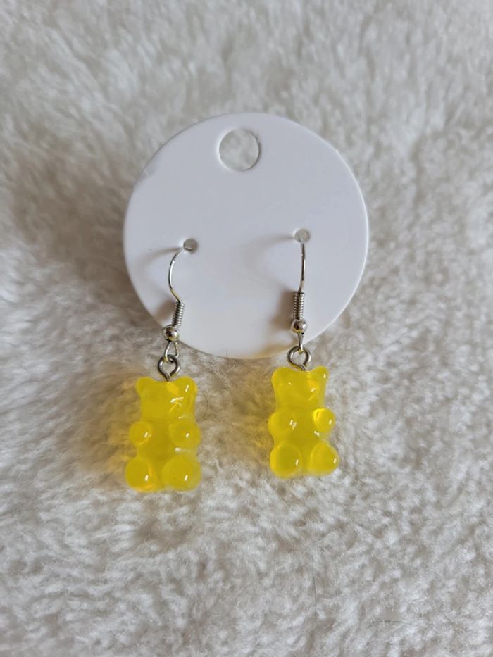 Boucles haribo nounours jaune - photo numéro 2