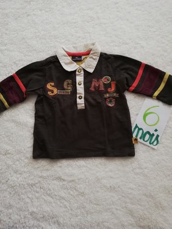 Polo manche longue garçon 6 mois sergent major