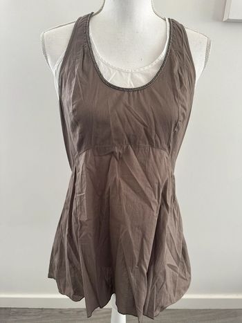 Tunique taupe blanche et argentée Mexx Maternity TXS