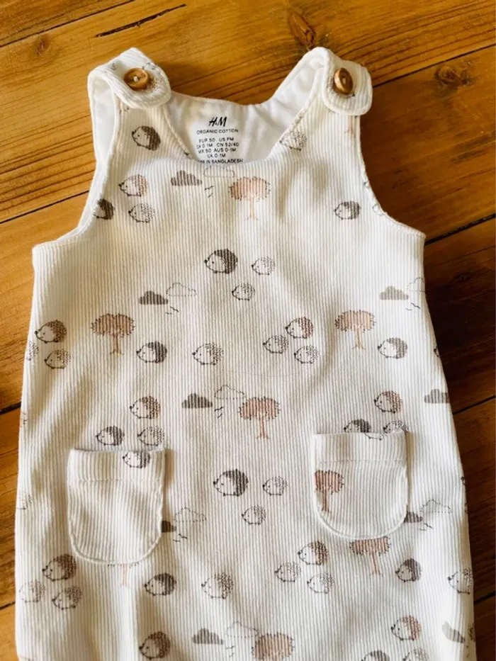 Ensemble petit body et jolie salopette naissance - photo numéro 2