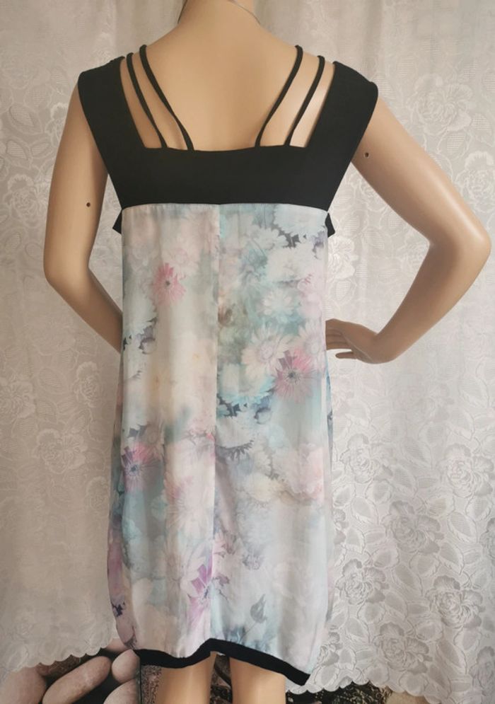 Robe. Bleu turquoise - rose pâle. Taille 40.LMV - photo numéro 4