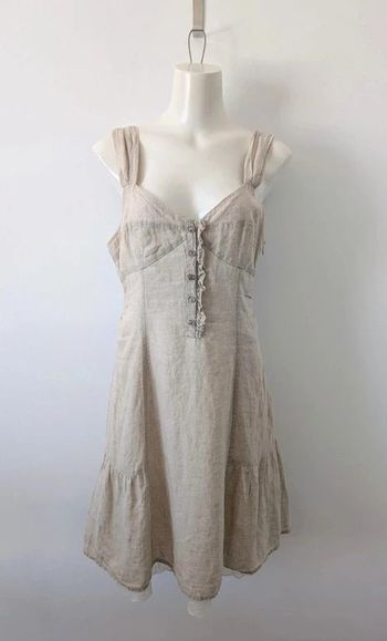 Robe d'été en lin avec dentelle - I Blues Club - taille 40