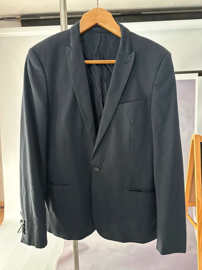 Très jolie veste de costume blazer homme bleu marine celio t52