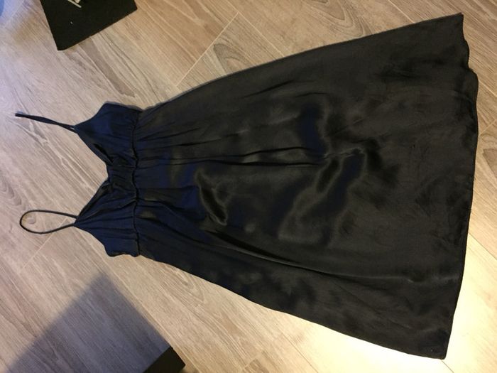 Robe en soie bleue marine