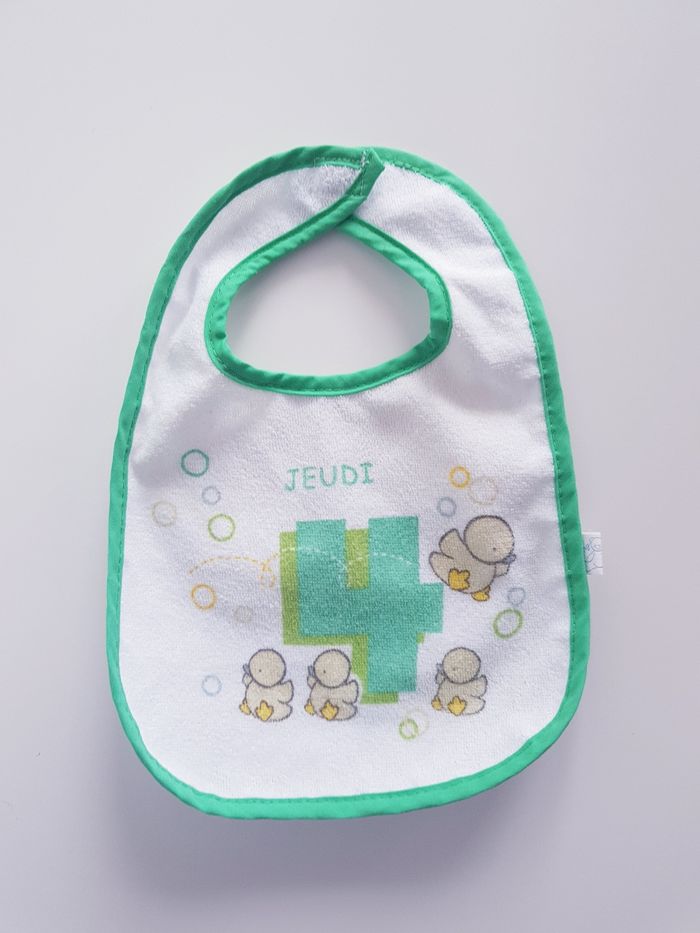 Baby Bear - Lot de 7 bavoirs - Doublure plastifié - Jours de la semaine - photo numéro 6