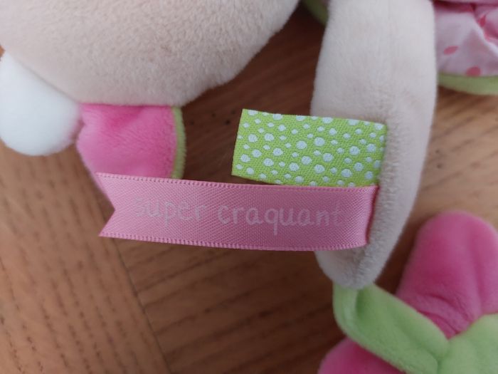 Doudou peluche hochet activité coquillette la Vache pouet pouet - photo numéro 8