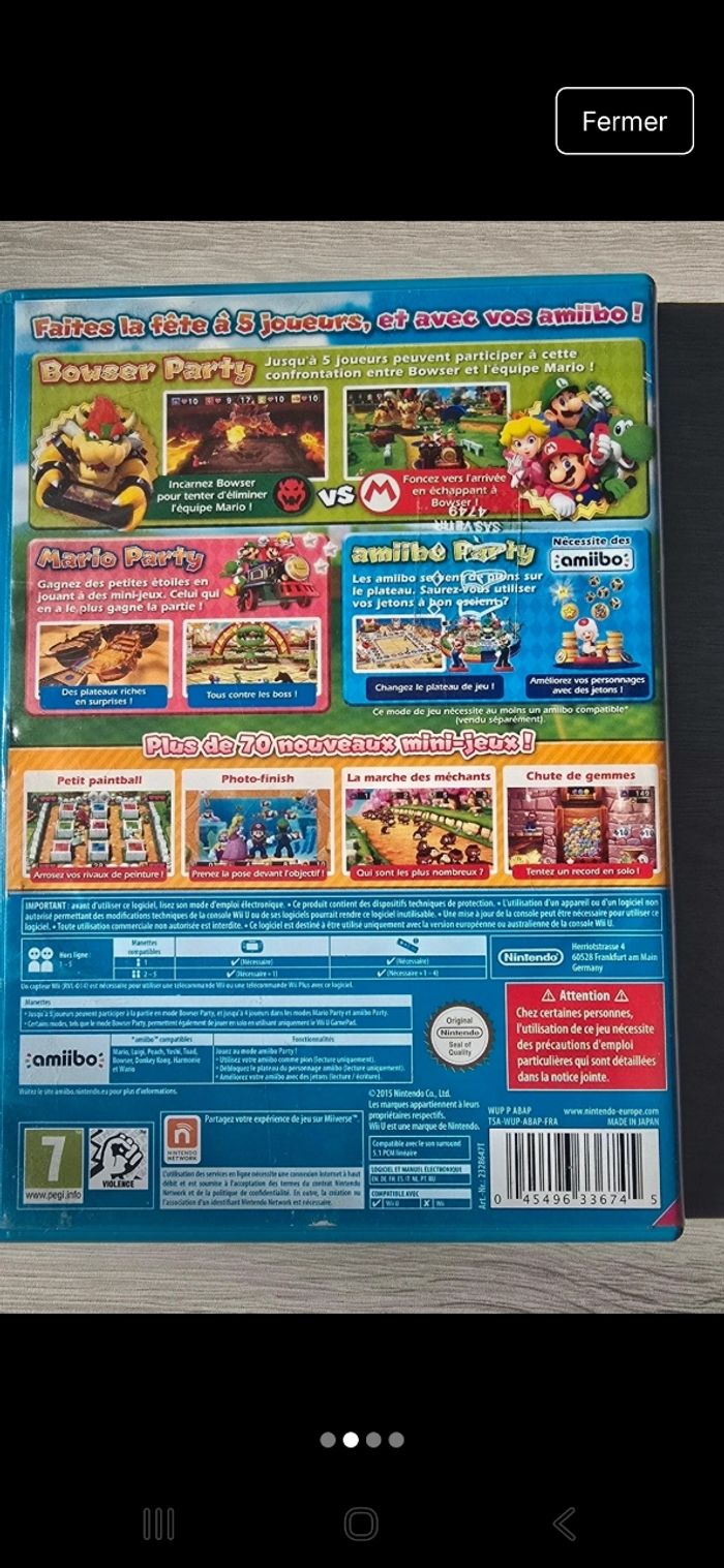 Jeu Wii U Mario party 10 - photo numéro 2