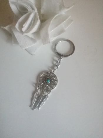 🌸Porte clés argenté attrapes rêves et turquoise Neuf🌸