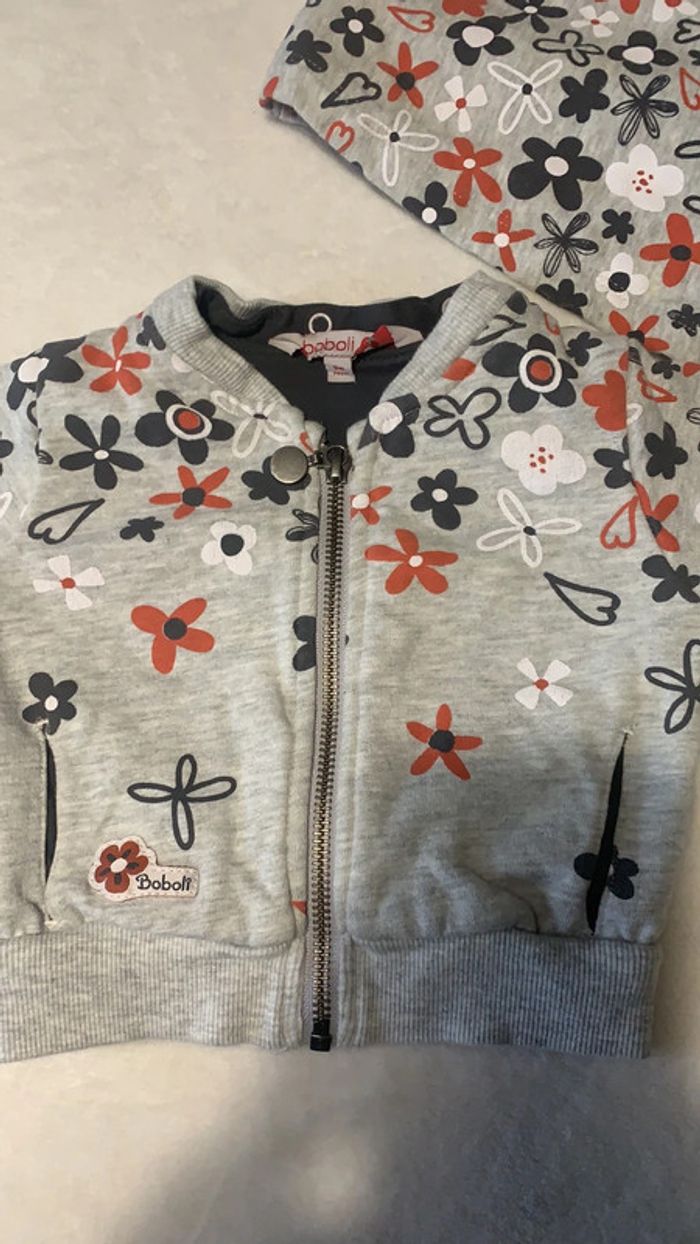 Veste Boboli 9 mois 74 cm capuche amovible - photo numéro 3