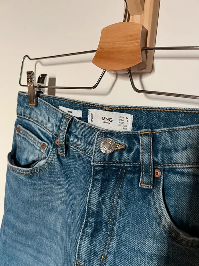 Jean MNG (Mango) - Coupe droite taille haute - photo numéro 2