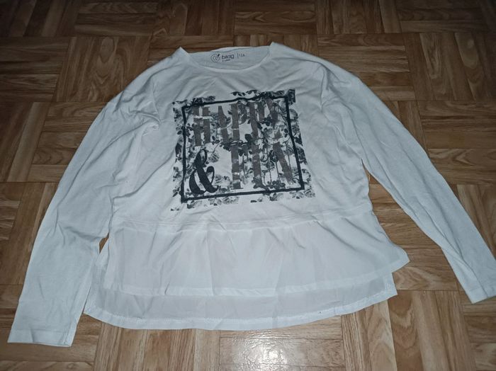 T-shirt manches longues fille Gémo taille 12 ans en très bon état - photo numéro 2