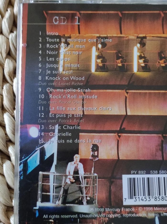 CD album Johnny Hallyday 1998 - photo numéro 3