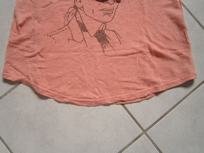 Tee-shirt MC en lin orange Taille 42 - photo numéro 4