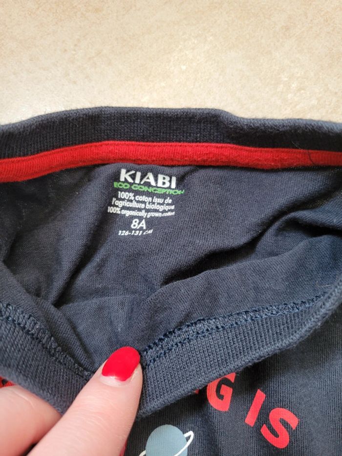 T-shirt manche longue kiabi 8 ans neuf planète - photo numéro 4