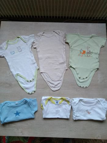 Lot de 6 bodys dont 3 offert, taille 9 mois