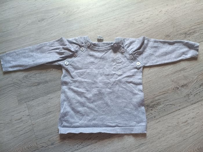 Pull gris avec motif a paillettes fille taille 2 ans - tape a l'oeil - photo numéro 2