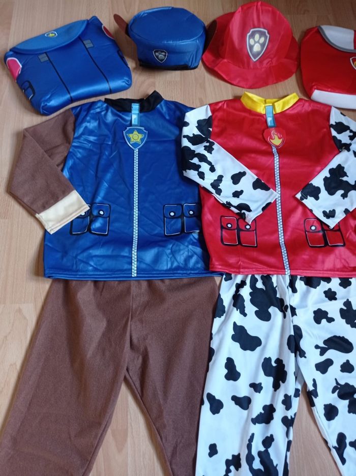 Lot 2 déguisements pat patrouille rouge et bleu 6ans - photo numéro 4