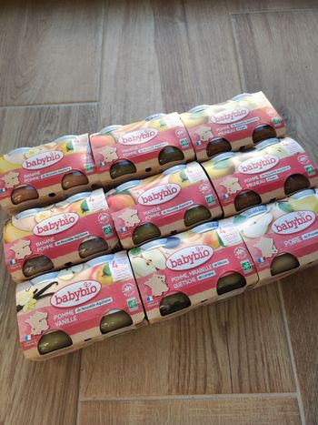 Lot de petits pots de compotes babybio