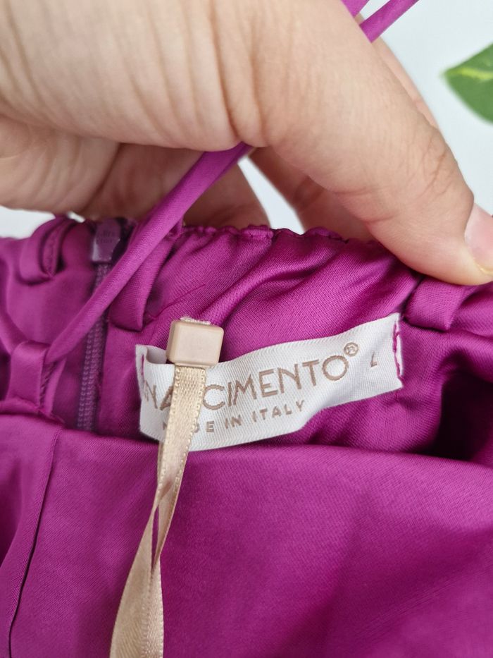 Robe satiné fushia taille 40 de macimento made in italy - photo numéro 6