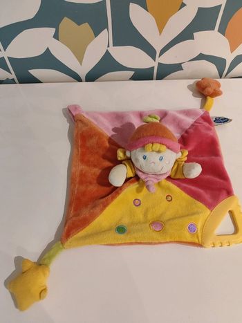 Doudou plat poupée fille mots d'enfants