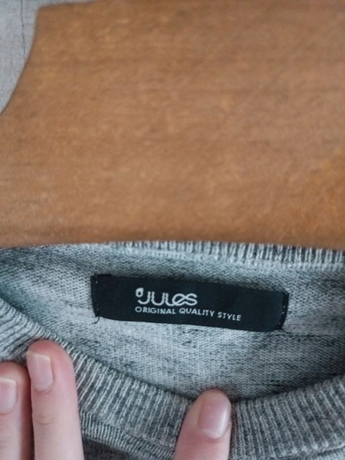 Pull homme gris chiné - photo numéro 5